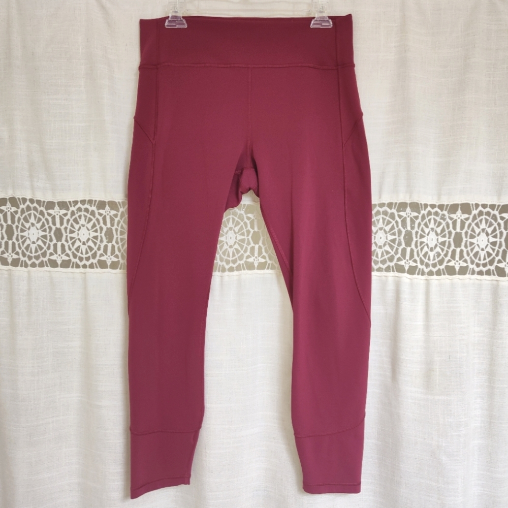 Lululemon In Movement 7/8 Tight *Everlux 25" in Star Ruby Size 12 Magenta Pink